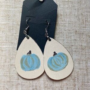 Hand-Painted Pumpkin Earrings